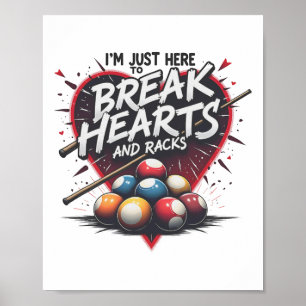 Poster Billiards Quebram Coração E Racks 8 Ll Tubarão Pis