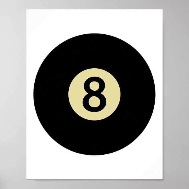 Poster Billiards Snooker Piscina Ll Número 8 Billiard Pla (Frente)