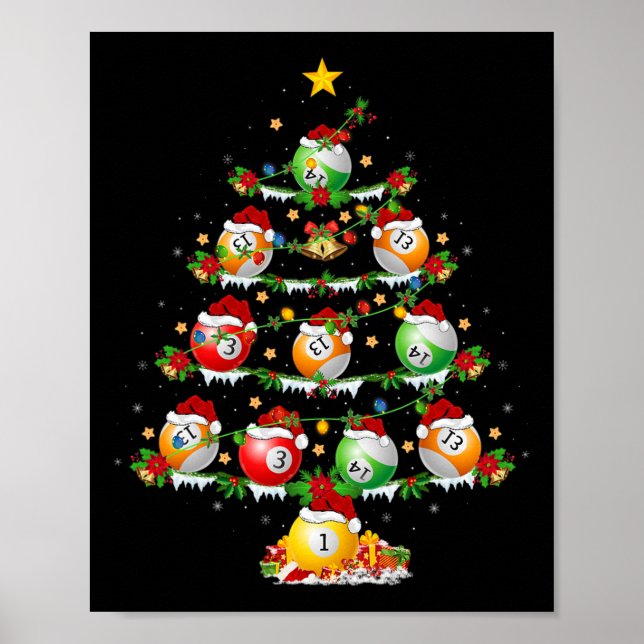 Poster Billiards Sports Lover Billiards Christma (Frente)