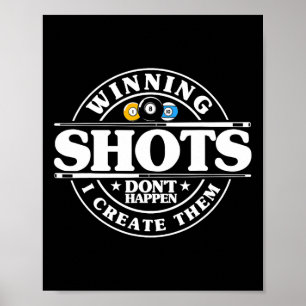 Poster Billiards Winning Shoings 8 Ll Men Piscina