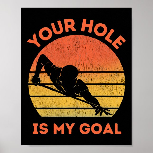 Poster Billiers Amam Jogadores de Piscina Engraçados (Frente)