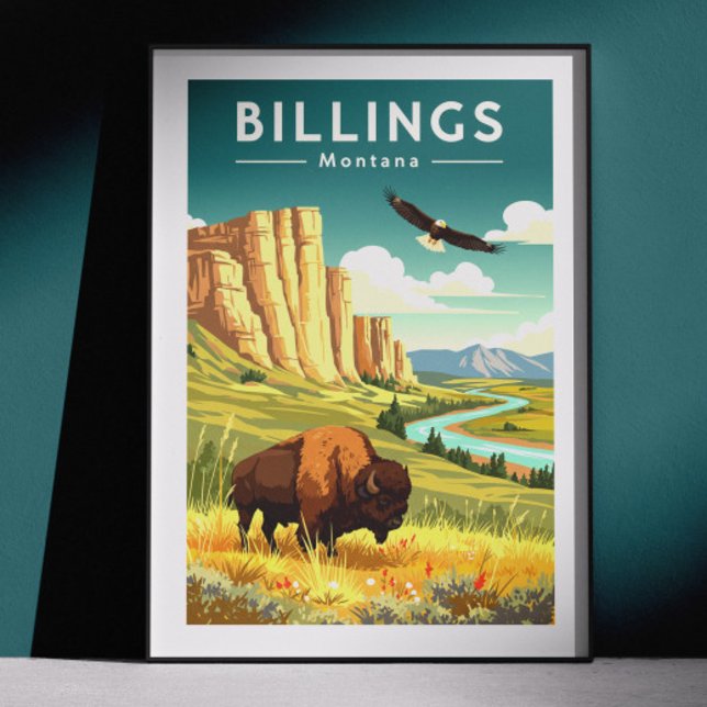 Poster Billings Montana Antigo (Criador carregado)