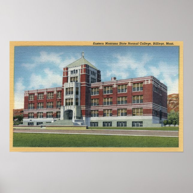 Pôster Billings, Montana - Estado de Montana oriental (Frente)