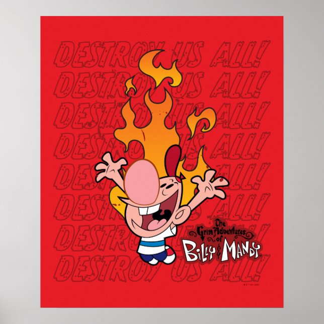 Poster Billy & Mandy - Destrua Todos Nós (Frente)