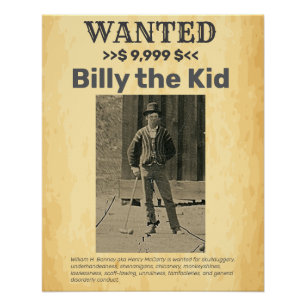 Pôster Billy the Kid 🤠 WANARD Poster