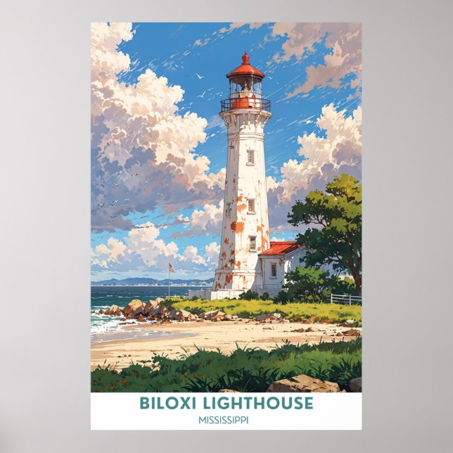 Poster Biloxi Lighthouse, Mississippi (Frente)