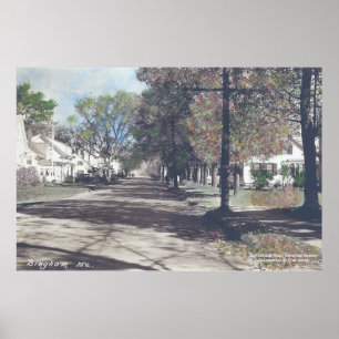 Pôster Bingham, Maine - cena da queda na rua principal