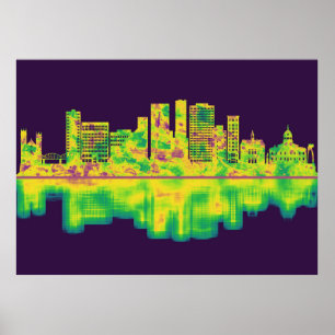 Poster Binghamton New York Skyline