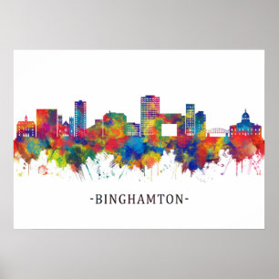 Poster Binghamton New York Skyline