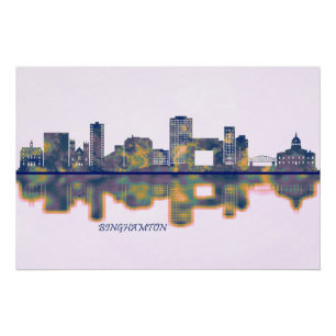 Pôster Binghamton Skyline