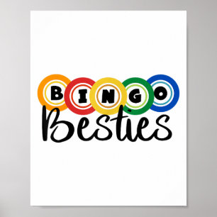 Poster Bingo Besties Bingo Buddy Bingo Engraçado Bingo