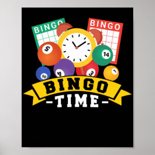 Poster Bingo Time Engraçado Jogo Sortudo