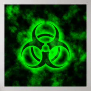 Pôster Biohazard verde