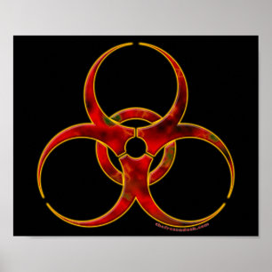 Pôster Biohazard Warning Symbol