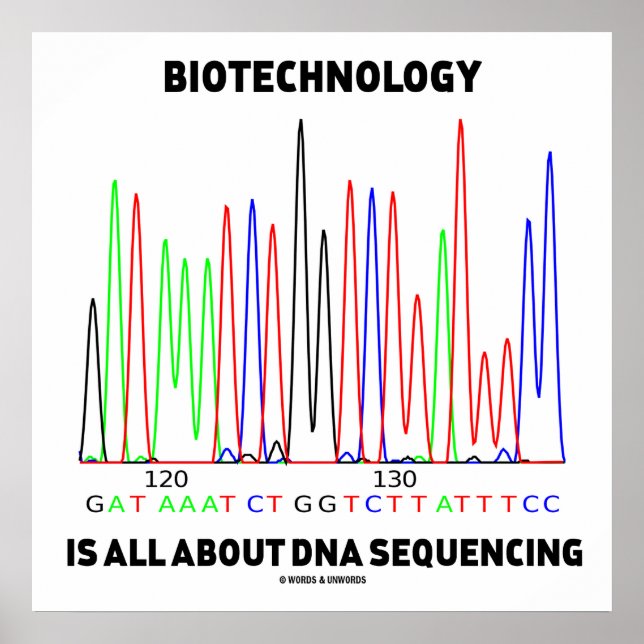 Pôster Biotecnologia É Tudo Sobre Sequência De DNA (Frente)