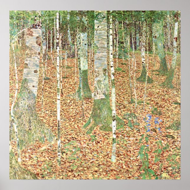 Poster Birch Forest por Gustav Klimt (Frente)
