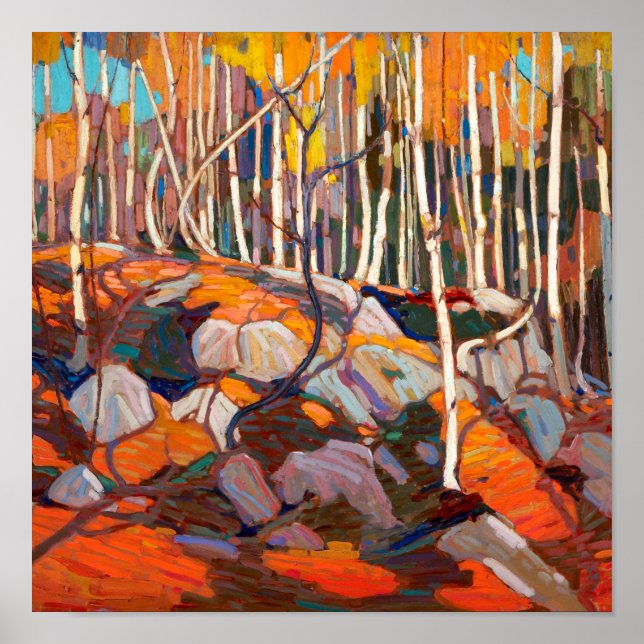 Poster Birch Grove, Outono | Tom Thompson | (Frente)