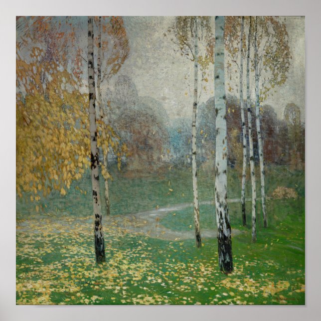 Poster Birch Trees, 1904 (oil on canvas) (Frente)
