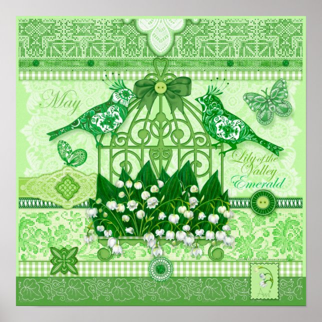 Poster Birdcage Flower e Gem May (Frente)