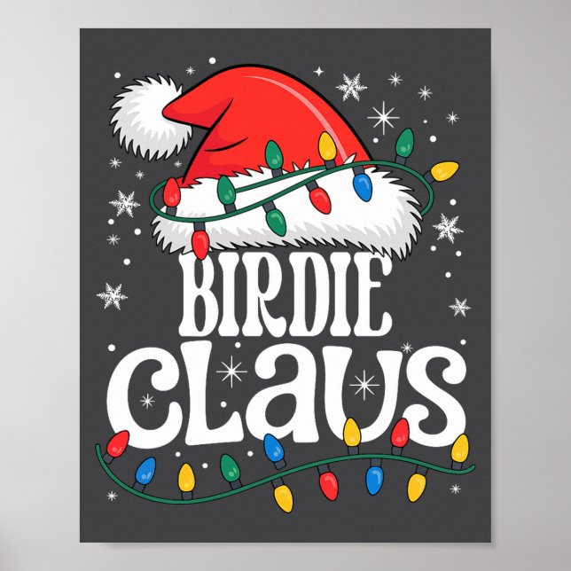 Poster Birdie Claus Funny Xmas Christmas Grandma Holiday  (Frente)