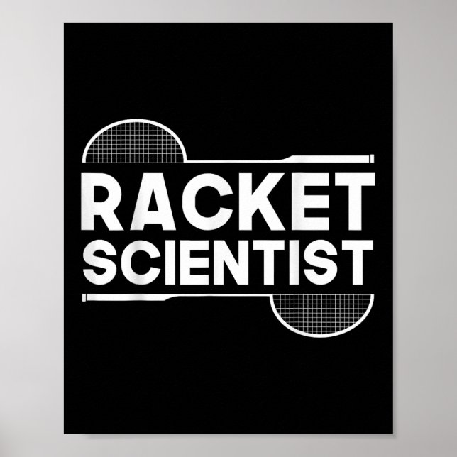 Poster Birdie Shuttle Racket Scientist Badminton  (Frente)