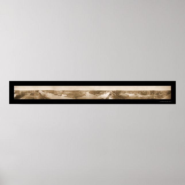 Pôster Birdseye Of Stockton Foto 1895 (Frente)