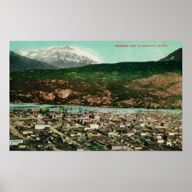 Poster Birdseye View of Skagway, AlaskaSkagway, AK (Frente)