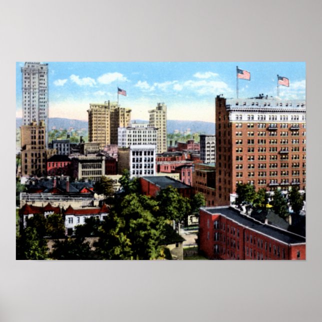 Poster Birmingham Alabama Skyline View (Frente)