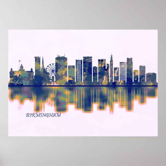 Poster Birmingham Skyline (Frente)