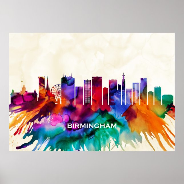Poster Birmingham Skyline (Frente)