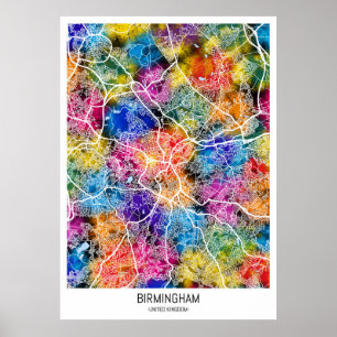 Poster Birmingham United Kingdom City Map