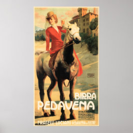 Poster BIRRA PEDAVENA Vintage Publicidade Italiana Para C