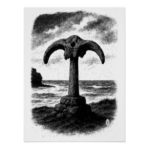 Pôster Birsay Whalebone – Monumento de Tinta de Orkney