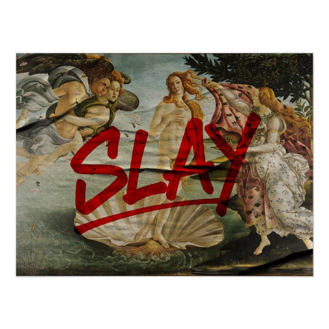 Pôster Birth of Venus × SLAY – Red Marker Edition (Frente)