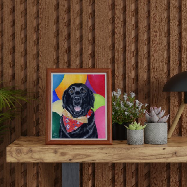 Pôster Birthday Black Labrador Trabalho de arte (Criador carregado)