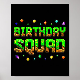 Poster Birthday Boy Kid Birthday Esquadrão de Aniversário