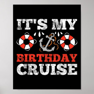 Poster Birthday Cruise Barco