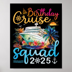 Poster Birthday Cruise Squad 2025 Cruise Festa de anivers