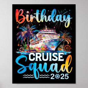 Poster Birthday Cruise Squad 2025 É minha Festa de aniver