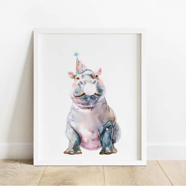 Poster Birthday do Partido Hippo de Hippo Wild Safari (Criador carregado)