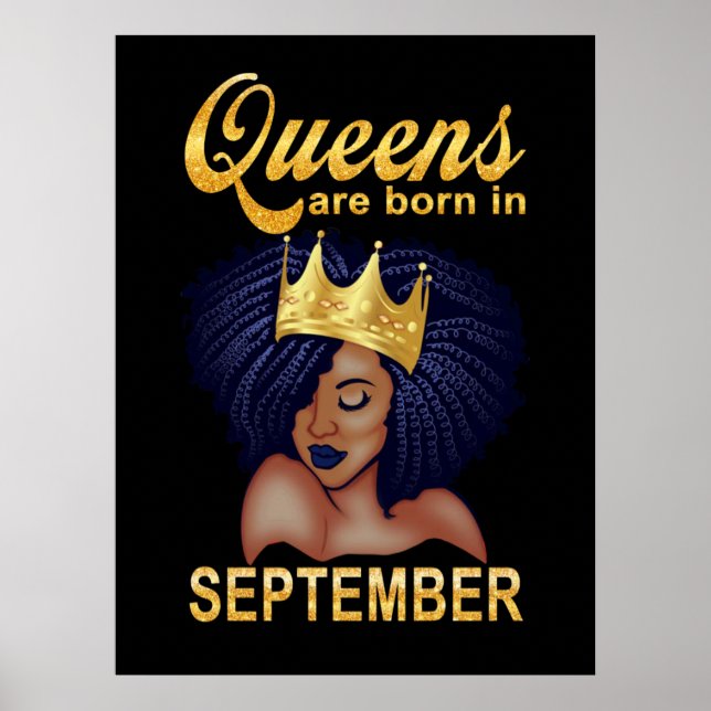 Poster Birthday Gifts | Queens Are Born In September (Frente)