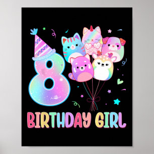 Poster Birthday Girl 8º aniversário Esquadrão de Esquadrã
