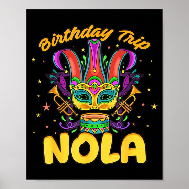Poster Birthday Trip Nola, So New Orleans You Wouldn't Un (Frente)