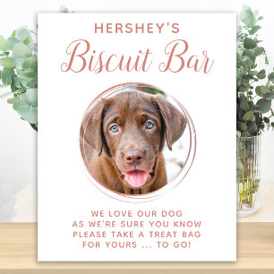 Poster Biscoito Barra Foto de Pet Rosa Dourado Favor de C