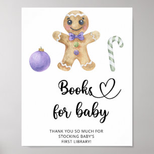 Poster Biscoito de gengibre aquarela - livros para bebê