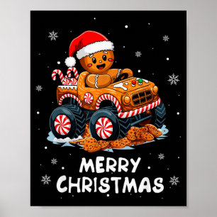 Poster Biscoito de Gengibre de Caminhão Monstro Divertido