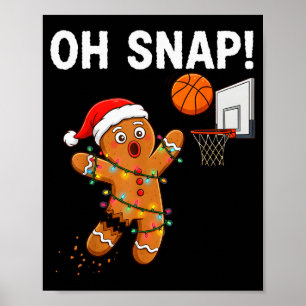 Poster Biscoito engraçado de gengibre de basquete no Nata