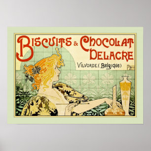 Poster Biscoitos & Chocolat Delacre (sábio)