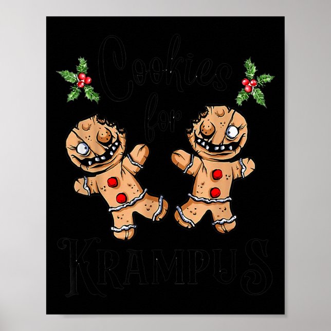 Poster Biscoitos de Gengibre Assustadores para o Natal de (Frente)
