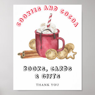 Poster Biscoitos de gengibre e livros de cacau, cartões e